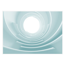 Plakat samoprzylepny Futurystyczny warstwowy tunel 3D