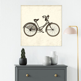 Plakat samoprzylepny Retro rower