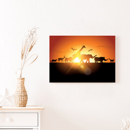 Obraz na płótnie Safari - zachód słońca
