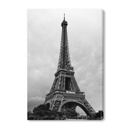 Obraz na płótnie Wieża Eiffla w Paryżu. Czarno biała fotografia