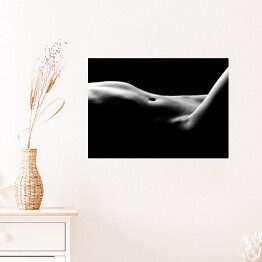 Plakat samoprzylepny Obraz nagiej kobiety w odcieniach szarości