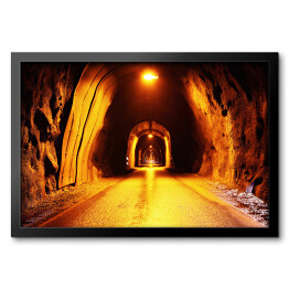 Obraz w ramie Stara droga w tunelu