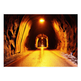 Plakat Stara droga w tunelu