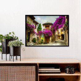 Plakat w ramie Piękne stare miasto z Prowansji, Francja
