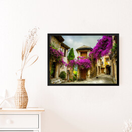 Obraz w ramie Piękne stare miasto z Prowansji, Francja