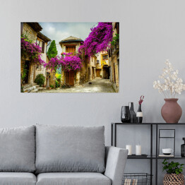 Plakat Piękne stare miasto z Prowansji, Francja