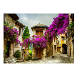 Plakat Piękne stare miasto z Prowansji, Francja
