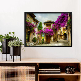 Obraz w ramie Piękne stare miasto z Prowansji, Francja