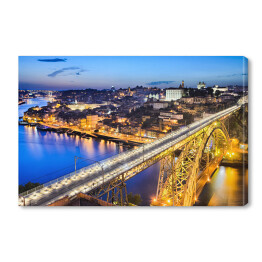 Obraz na płótnie Most nocą w Portugali