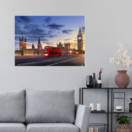 Plakat samoprzylepny Big Ben w Londynie o zmierzchu