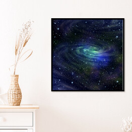 Plakat w ramie Galaktyka - ilustracja