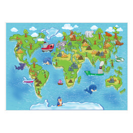 Mapa świata dla dziecka