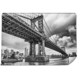 Fototapeta Czarno biały Manhattan Bridge, Nowy Jork