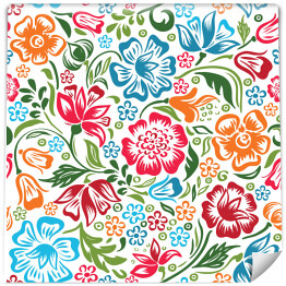 Tapeta samoprzylepna w rolce Etniczne kolorowe kwiaty