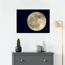 Plakat samoprzylepny Księżyc w pełni na granatowym tle