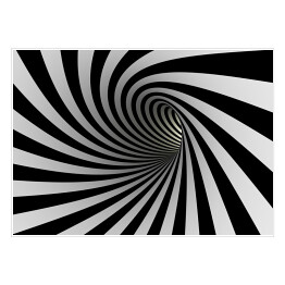 Hipnotyzujący tunel linii czarno-białych 3D