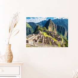 Plakat samoprzylepny Mach Pichu widok na dawne miasto
