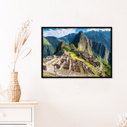 Plakat w ramie Mach Pichu widok na dawne miasto