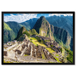 Plakat w ramie Mach Pichu widok na dawne miasto