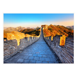 Plakat samoprzylepny Spacer po Wielkim Murze, Chiny
