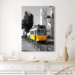 Obraz klasyczny Krajobraz miejski i żółty tramwaj