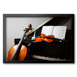 Obraz w ramie Muzyka klasyczna - instrumenty