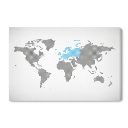 Obraz na płótnie Europa w mapie świata