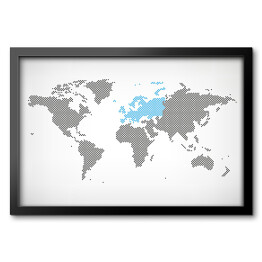 Obraz w ramie Europa w mapie świata