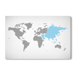 Obraz na płótnie Asia na mapie świata