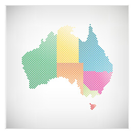 Plakat samoprzylepny Mapa Australii