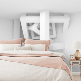 Fototapeta samoprzylepna Wnętrze białego abstrakcyjnego pokoju 3D