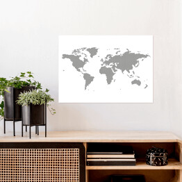 Plakat samoprzylepny Punktowa mapa świata