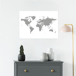 Plakat Punktowa mapa świata