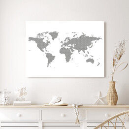 Obraz na płótnie Punktowa mapa świata