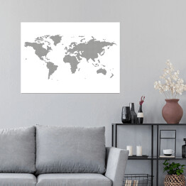 Plakat Punktowa mapa świata