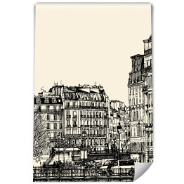 Fototapeta winylowa zmywalna Szkic widoku na Paryż