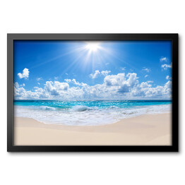 Obraz w ramie Tropikalna plaża w środku dnia