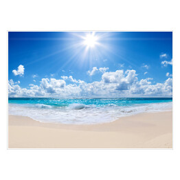 Plakat Tropikalna plaża w środku dnia