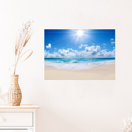 Plakat samoprzylepny Tropikalna plaża w środku dnia