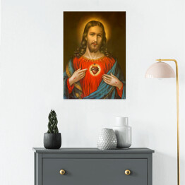 Plakat samoprzylepny Obraz Serca Jezusa Chrystusa