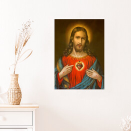 Plakat samoprzylepny Obraz Serca Jezusa Chrystusa