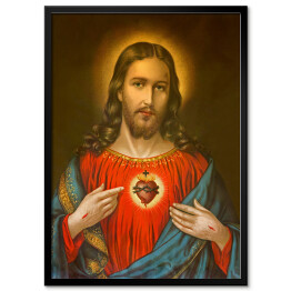 Plakat w ramie Obraz Serca Jezusa Chrystusa