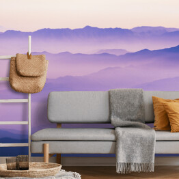 Fototapeta winylowa zmywalna Góry w odcieniach kolorów niebieskiego i granatowego