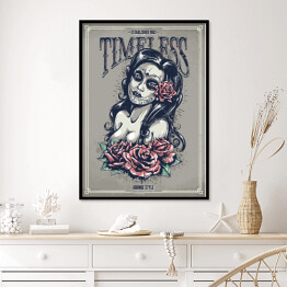Plakat w ramie Blada dziewczyna wśród róż