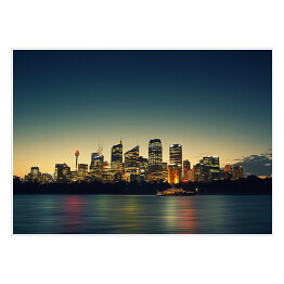 Plakat samoprzylepny Sydney w nocy