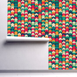Tapeta samoprzylepna w rolce Kolorowe nałożone na siebie sześciokąty