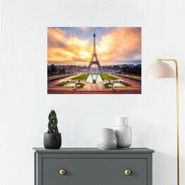 Plakat samoprzylepny Wieża Eiffla w Paryżu