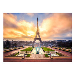 Plakat samoprzylepny Wieża Eiffla w Paryżu