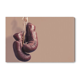 Obraz na płótnie Stare wiszące rękawice bokserskie
