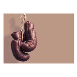 Plakat samoprzylepny Stare wiszące rękawice bokserskie
